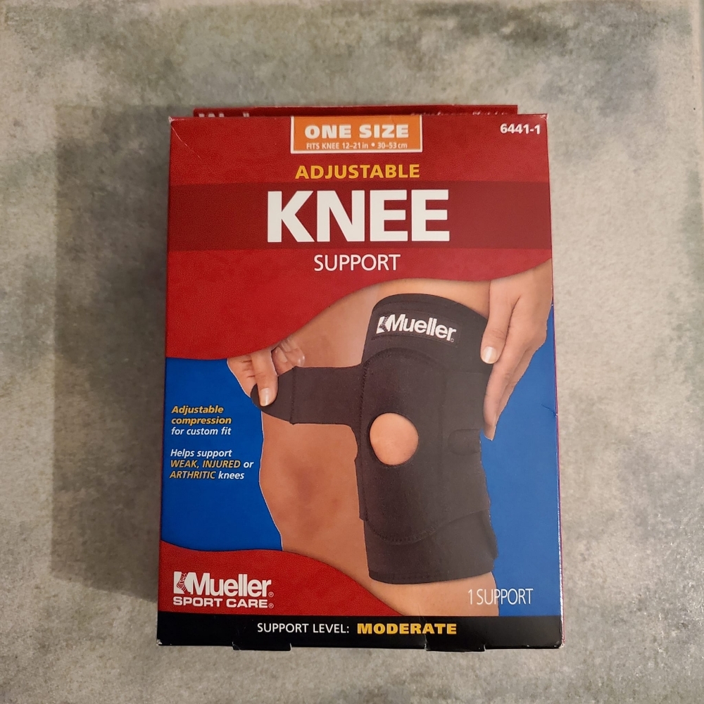 Mueller, Adjustable Knee Support. New In Box.